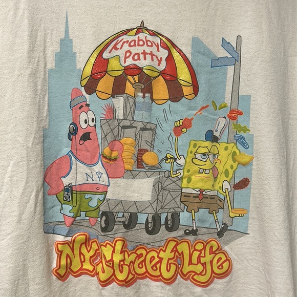 Boys 2007 Nickelodeon SpongeBob NY Street Life Tee - Picture 2 of 8